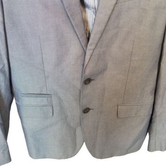 Express Mens 38S Light Blue Long Sleeves Slim Fit - Picture 3 of 9